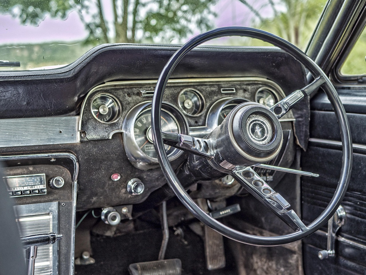 steering wheel, car, old, dashboard, odometer, speedometer, oldtimer, old car, car wallpapers, vintage car, retro car, vintage, retro, vehicle, auto, automobile